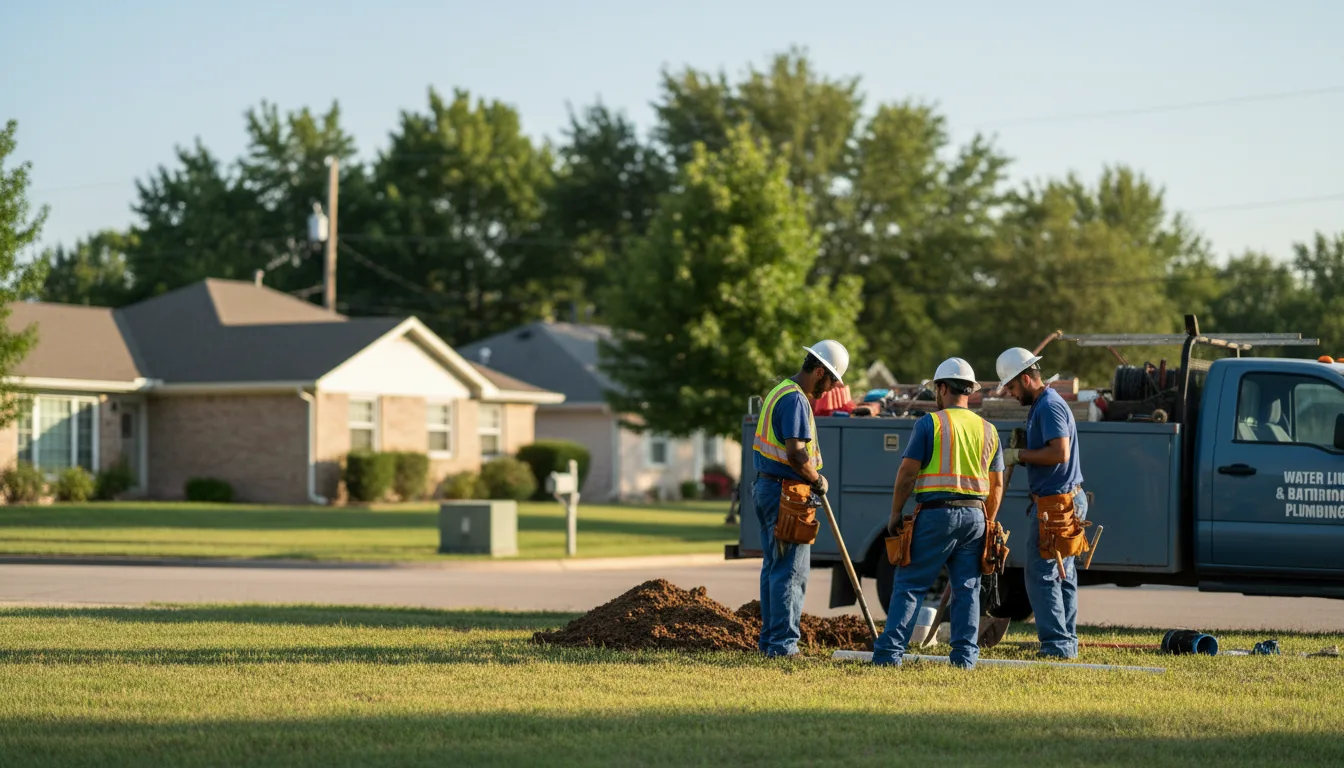 Residential water line and bathroom plumbing service in Institute, WV